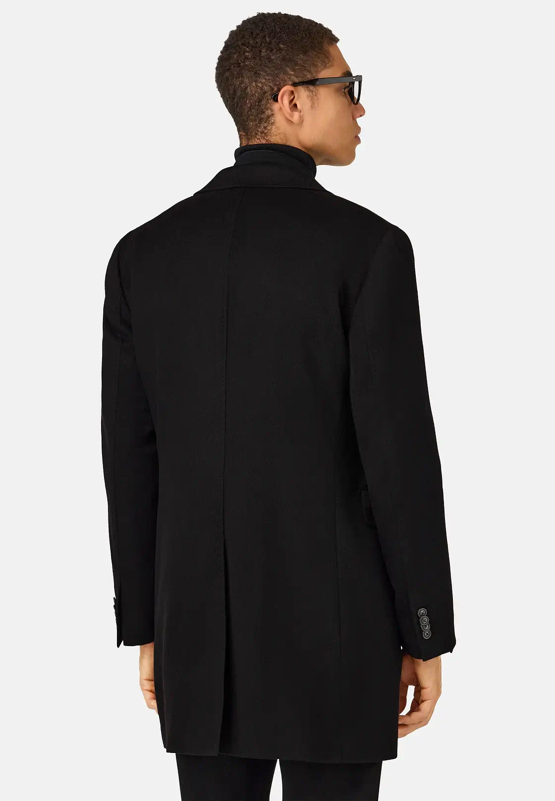 DOUBLE-BREASTED COAT IN PURE CASHMERE - Image 2