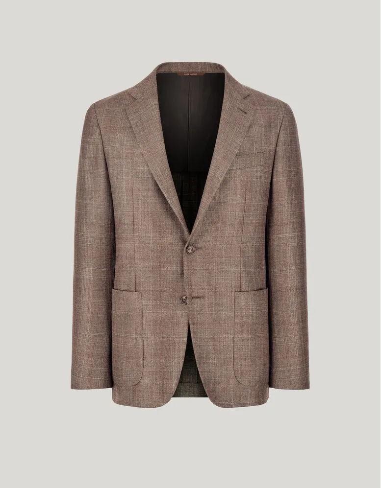 VESTE KEI EN SOIE ET CACHEMIRE TAUPE - Image 4