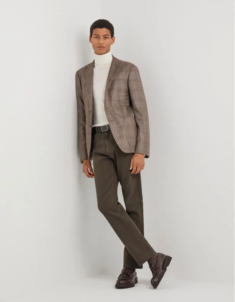 VESTE KEI EN SOIE ET CACHEMIRE TAUPE