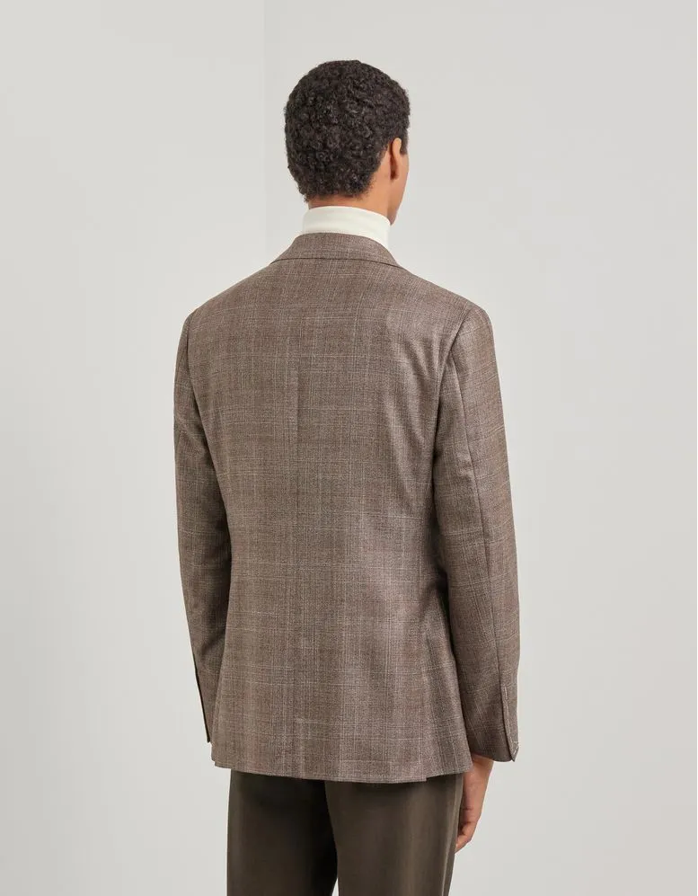 VESTE KEI EN SOIE ET CACHEMIRE TAUPE - Image 3